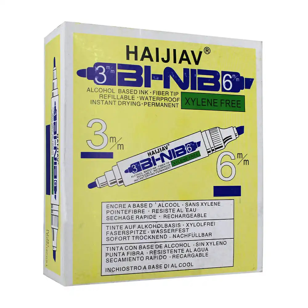 [GDL] Box of 12 Double-Tipped Dongcai or Haijiav Markers Assorted Colors Model ZP-0382/WJ-150-H3/HJ-36T