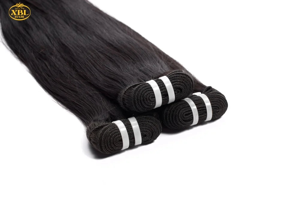 USA Hot Sale Long Natural Black Straight Raw Indian Hair Extensions for High-End Hair Salons