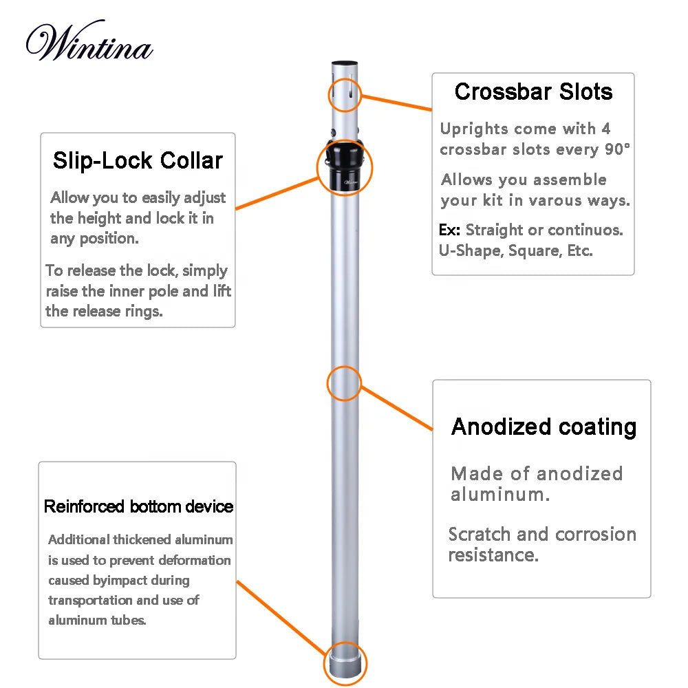 Wintina Heavy Duty Square Backdrop Stand,10FT*10FT Adjustable Backdrop Stand for Birthday Party Baby Shower Wedding Decorations