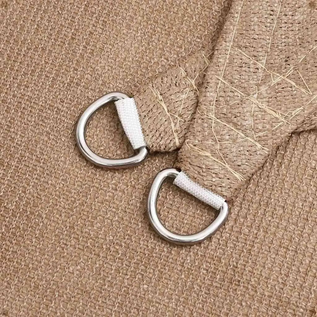 W2B VidaXL Sun Sail Taupe High-Density Polyethylene (HDPE) Canvas Rectangular Outdoor Garden Shading Square Woven Technique