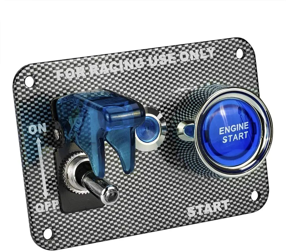 2 in 1 Ignition Car Engine Start Push Switch Panel With Light for Automotive Push Switch Panel Applications