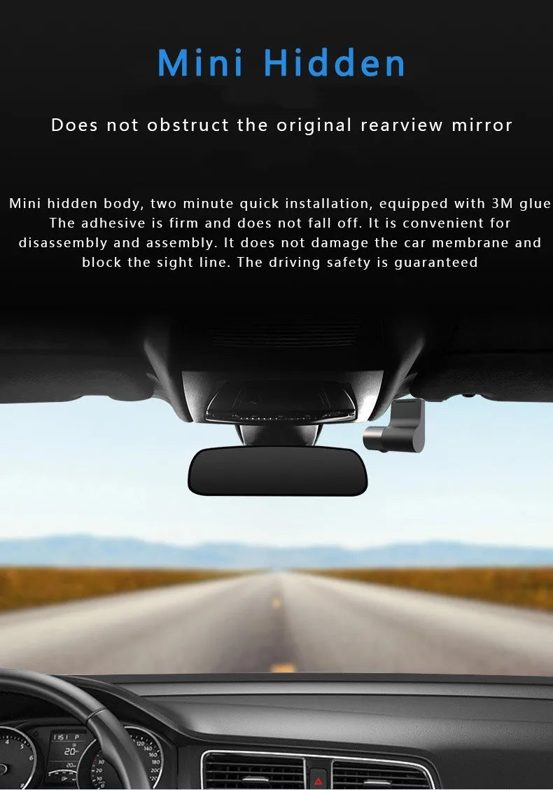 1080p Single Camera Dash Cam Universal Night Vision WiFi Car DVR Black Box with 1-Year Warranty Front Facing Driver's Eye View
