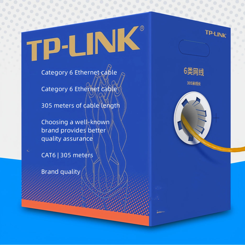 Tp-Link Super Class 6 10 Gigabit Network Cable 305 M High Speed Stable Home Monitoring Switch Router EC6A60-305 Shielded Class 5
