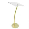 Portable Acrylic Curved Lucite Acrylic Lecture Curved Podium Presentation Lectern Golden Acrylic Church Pulpit