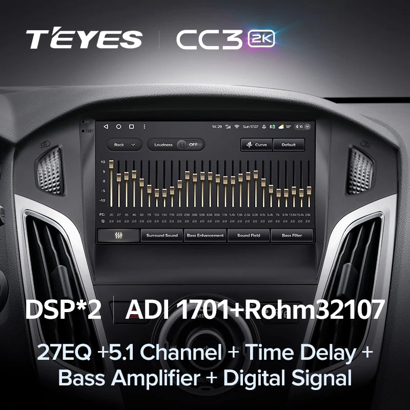 TEYES CC3 2K for Ford Focus 3 Mk 3 2011 - 2019 Car Radio Multimedia Video Player Navigation Stereo GPS Android No 2din 2 Din Dvd