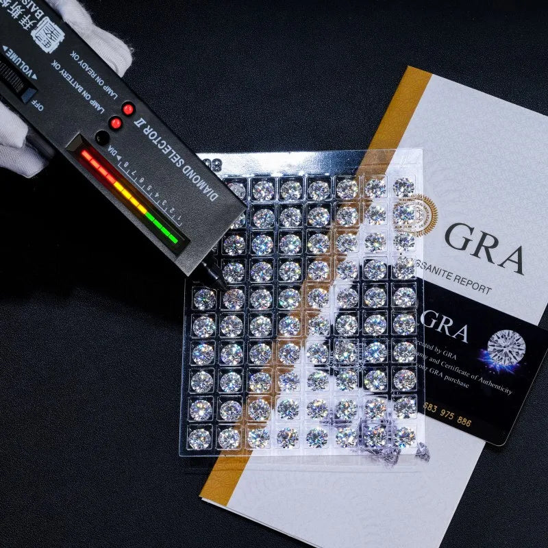 Husky Jewelry Sunflower Fashion Wedding Party 925 Silver Crystal 1Ct*2 VVs1 Moissanite Diamond Stud Earrings