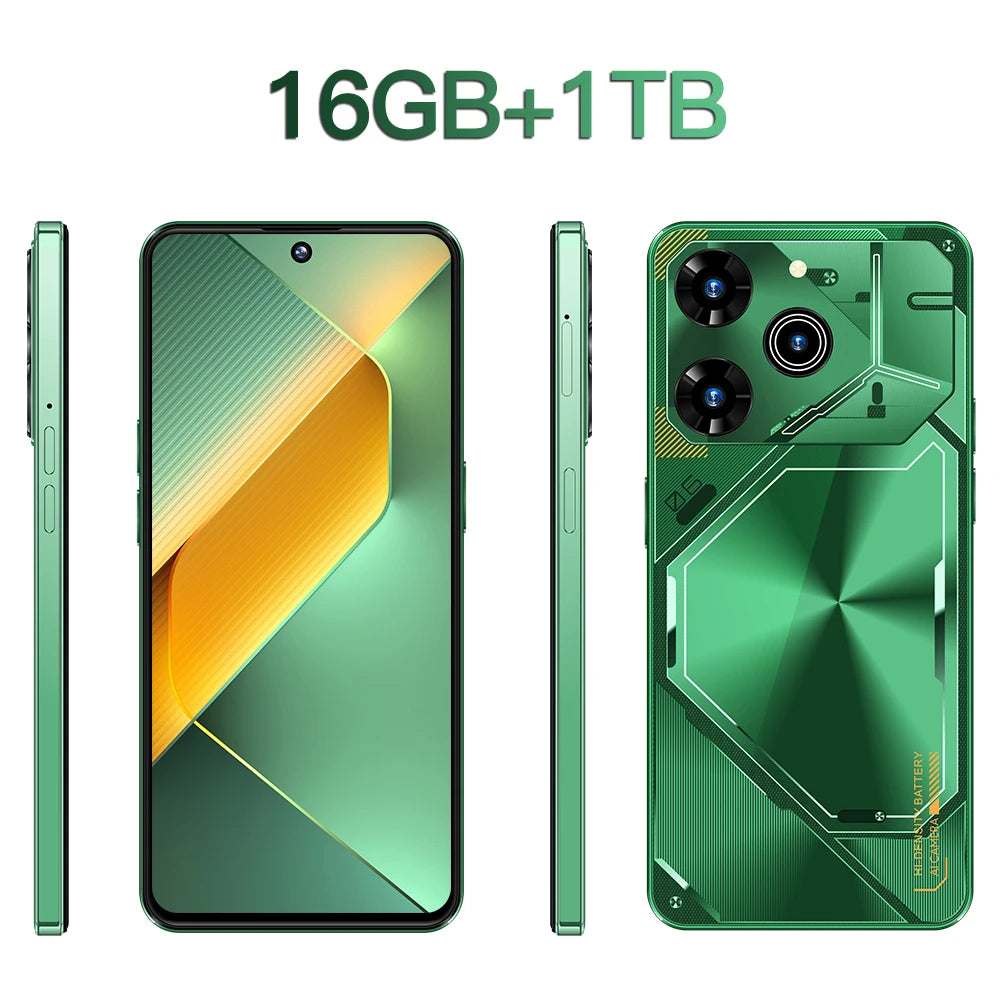 2022 Original Povo6pro Global 5G Smartphone 7.0 Inch 16GB+512GB Cellphone GPS Navigation Cheap Original Android Mobile Phone