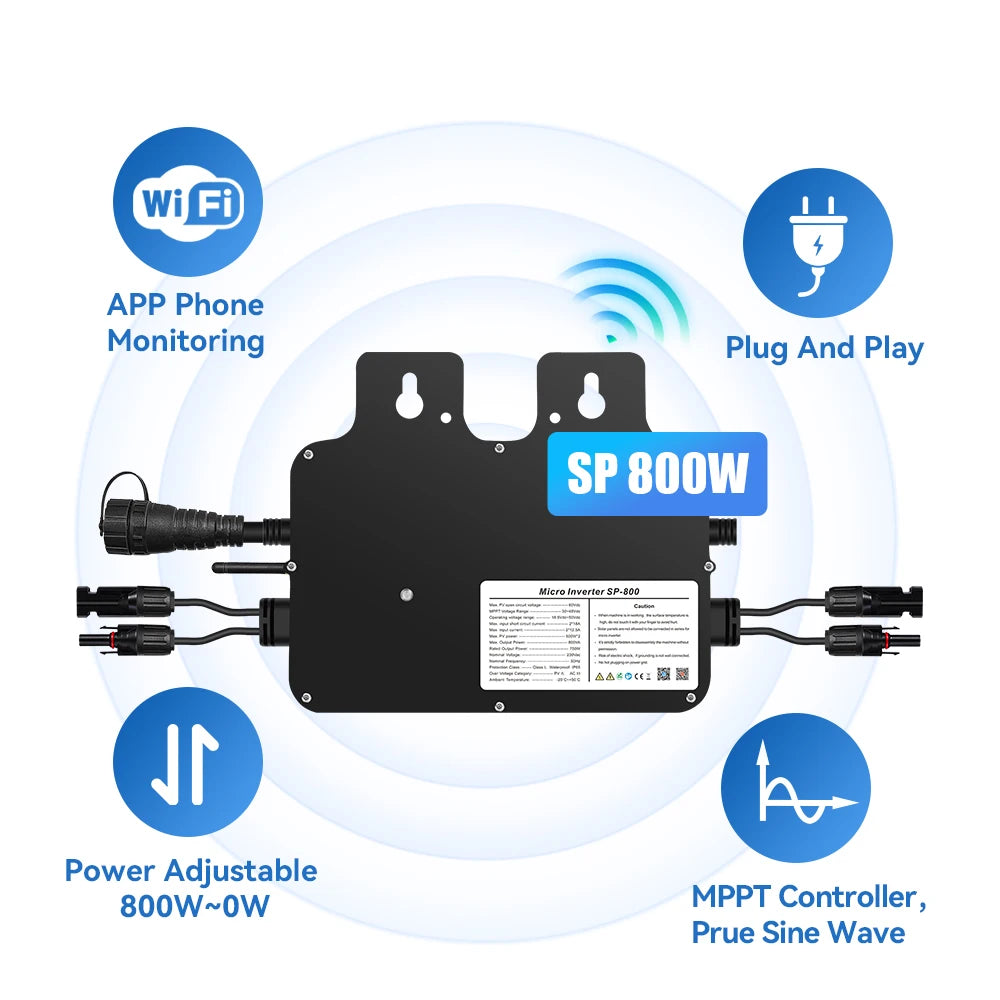 Zero Export Device for Solar Inverter Kit Plug and Play Panels Microwechselrichter 600W 800W Mikro Wechsel Richter
