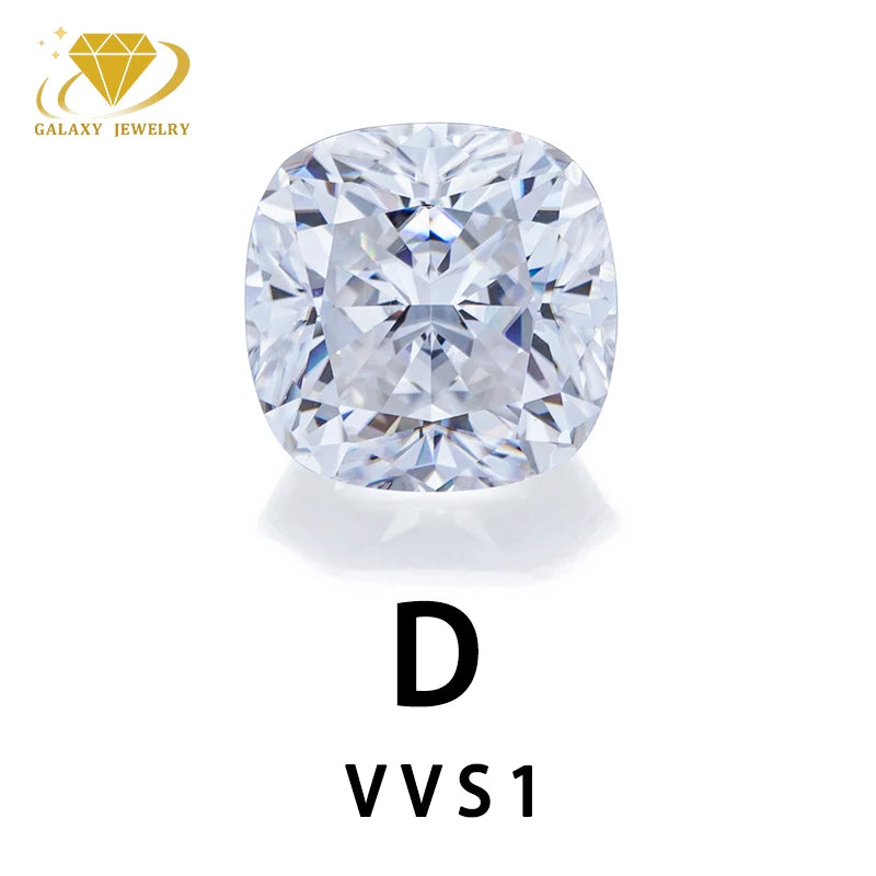 Wholesale D Color Square Cushion Cut 1.0 2.0 3.0 Carat Moissanite Loose Diamonds for Jewelry Making