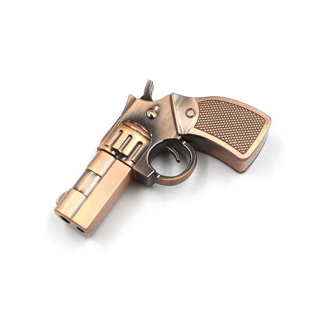 High Quality Copper Gun-Shaped  4GB Custom Shaped Pen Drive with USB 2.0 Interface New Product  Metal USB Flash Drive