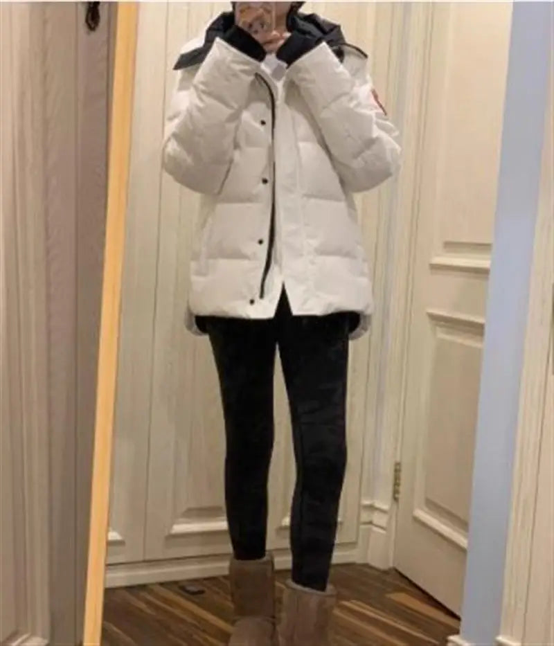 2024 Windproof Parker Canadian Winter Women Goosewinter Down Hooded Coat for Men