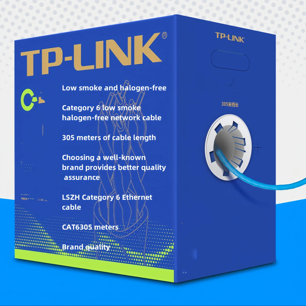 Tp-Link Super Class 6 10 Gigabit Network Cable 305 M High Speed Stable Home Monitoring Switch Router EC6A60-305 Shielded Class 5