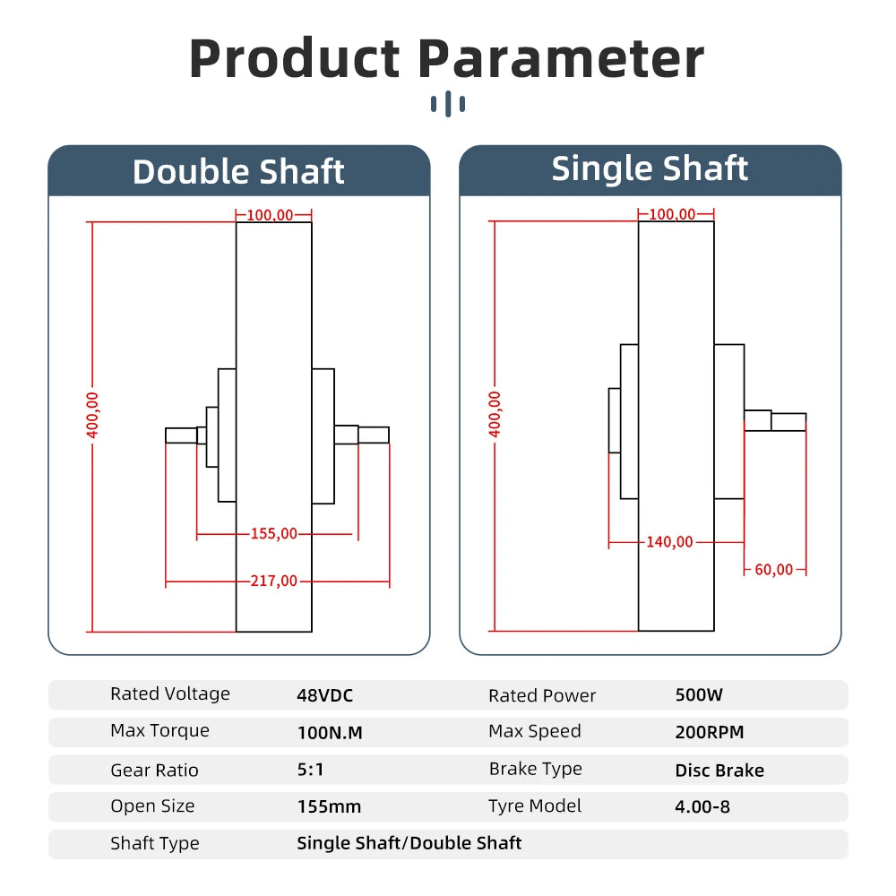 16 Inch 48V 500W High Torque Hub Motor Low Speed Hub Drive Electric Motor Kit With Battery for Agricultural Vehicles