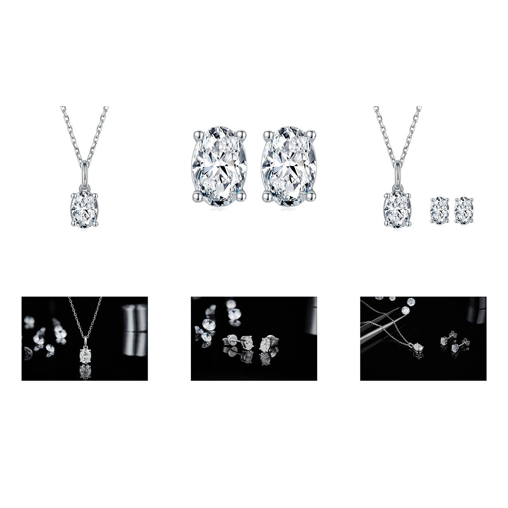 SME13 Pass Diamond Test Stone Moissanite Rhodium Plated 925 Sterling Silver Earring Studs for Women Men