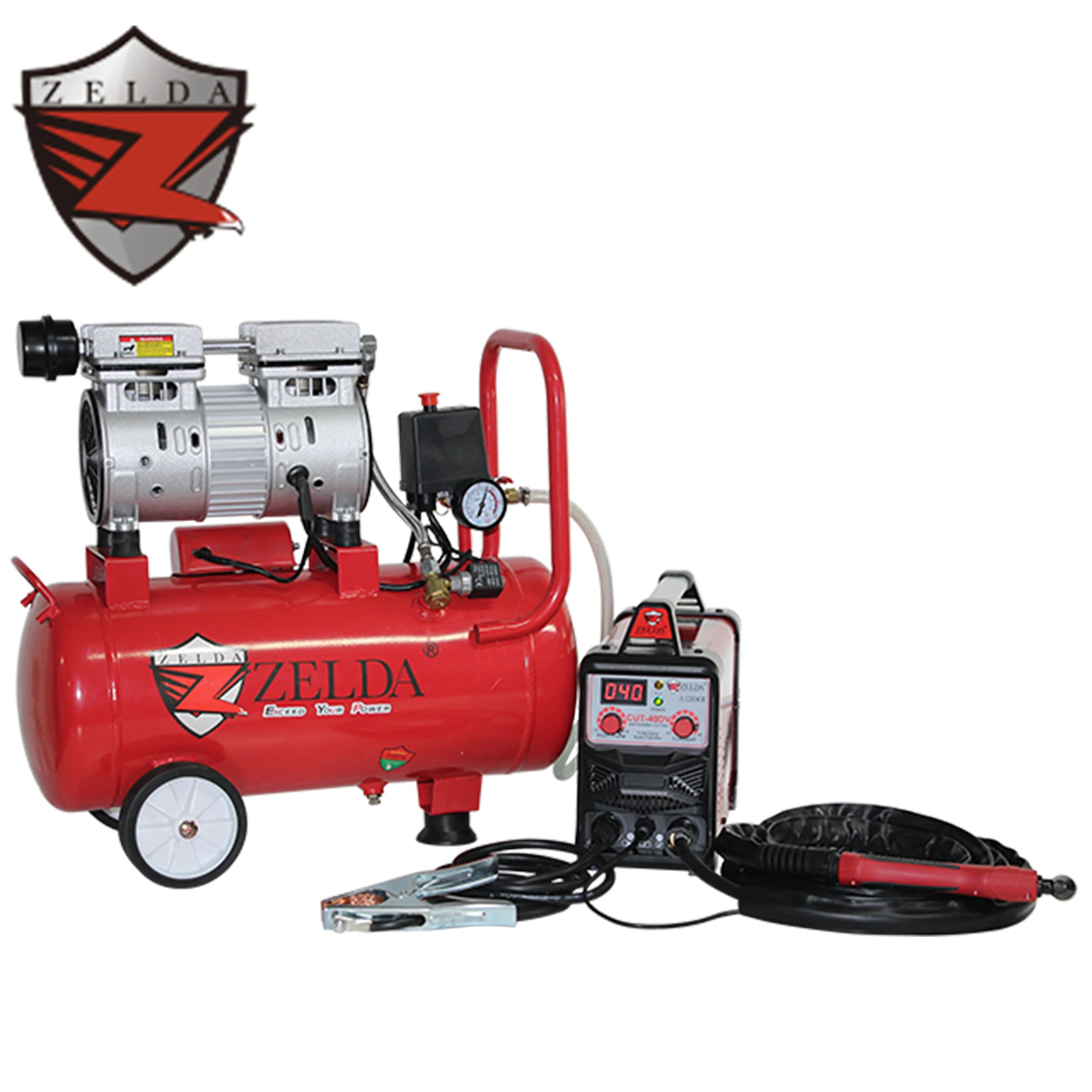Zelda 110v 200v Dual Voltage Portable air Plasma Cutter Cut 40 Built in air Compressor Cutting Machine