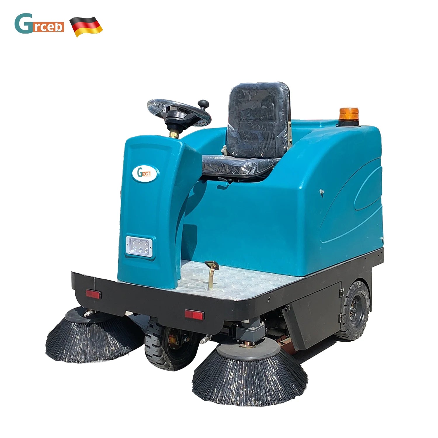 1450A Electric Ride-On Street Sweeper Industrial Floor Vacuum Sweeper Automatic Cleaning Home Hotels Printing Shops Core Brush
