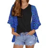 2022 New Arrivals Hawaii Polynesian Tribal Design Chiffon Cardigan Cloak Women's Casual Short Kimono Cardigan Coat Dropshipping