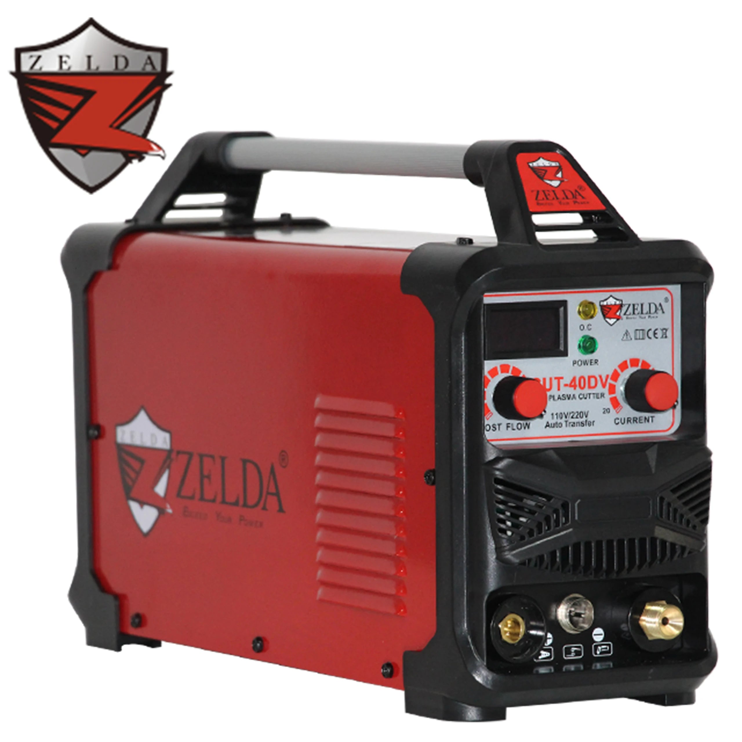 Zelda 110v 200v Dual Voltage Portable air Plasma Cutter Cut 40 Built in air Compressor Cutting Machine