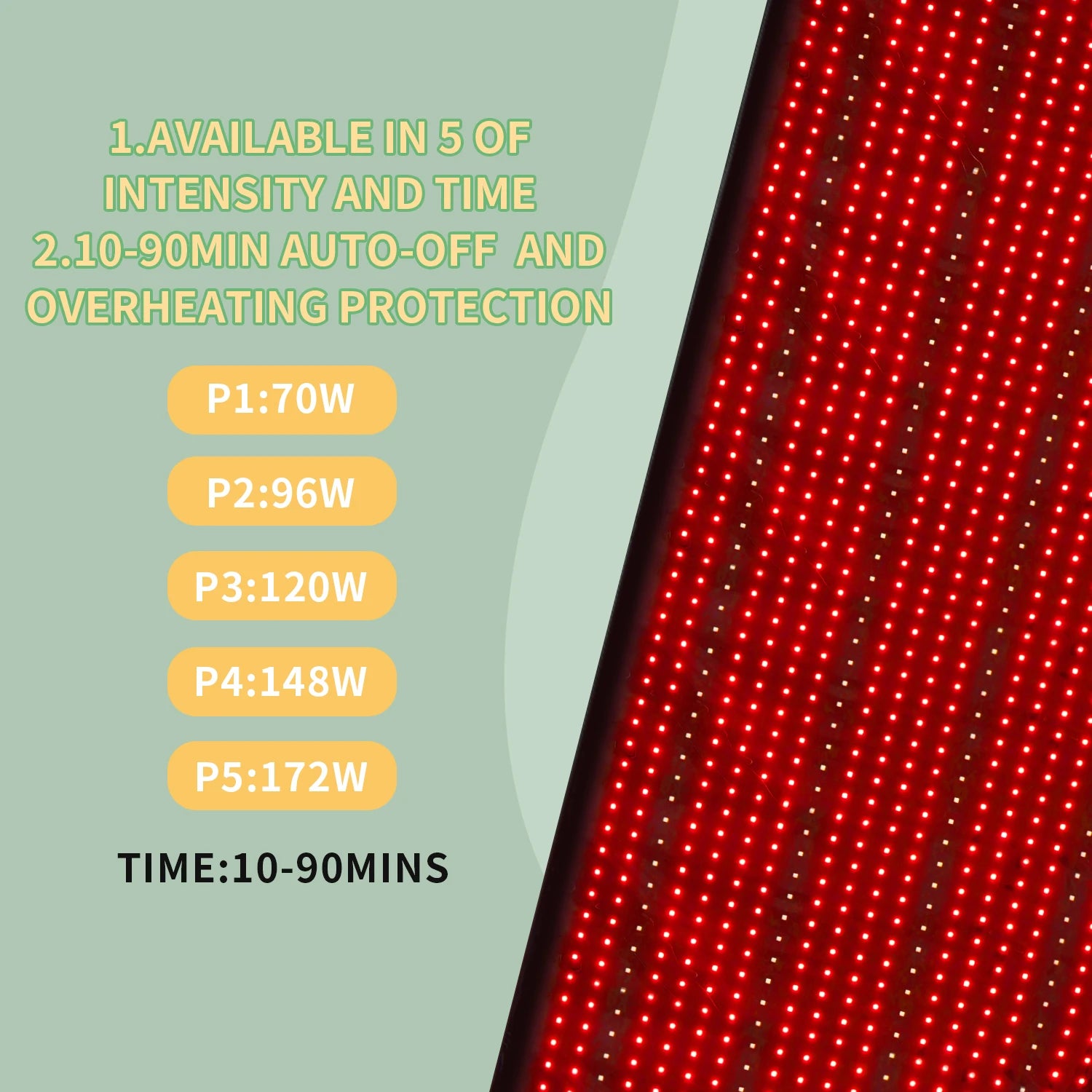 2024 New 2560pcs Dual Wavelength LED Beads 660nm and 850nm Red Light Therapy Mat Whole Body Used to Relieve Pain 63''x 27''