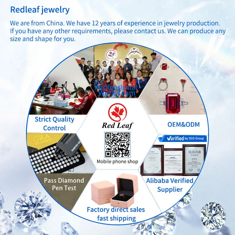 Redleaf Moissanite DEF Vvs Gra Certified Various Shapes Diverse Colors Moissanite Diamond