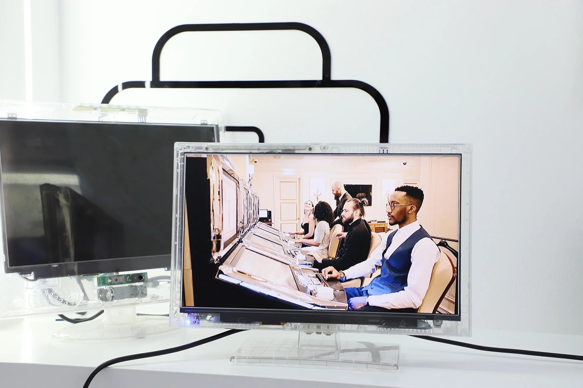 13'' Clear TV  Prison Transparent Retro Gaming  Secureview Jail Prison Color TV