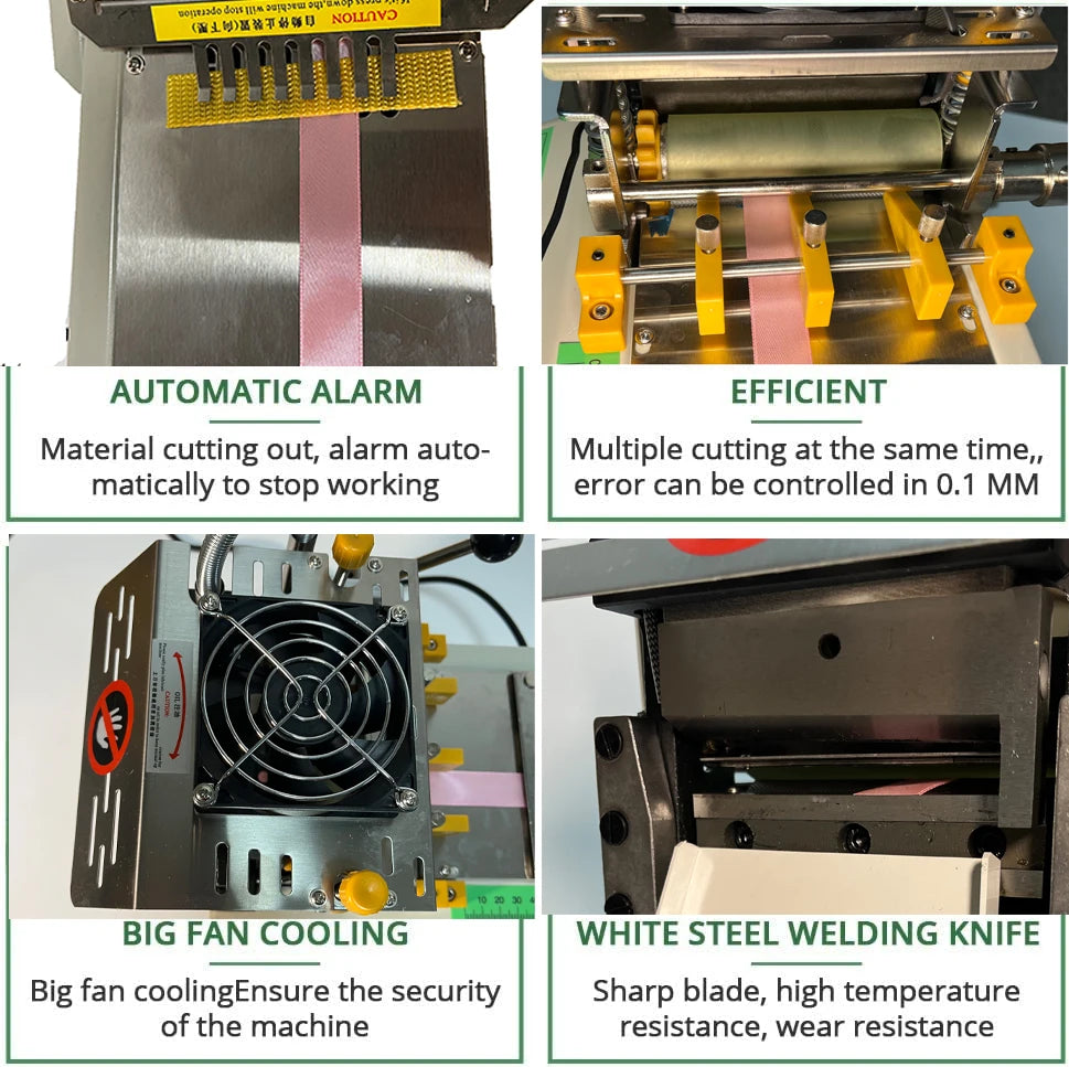 2023 988 Model Polyester Webbing Strap Belt Automatic Elastic Ribbon Tape Webbing Cutting Machine