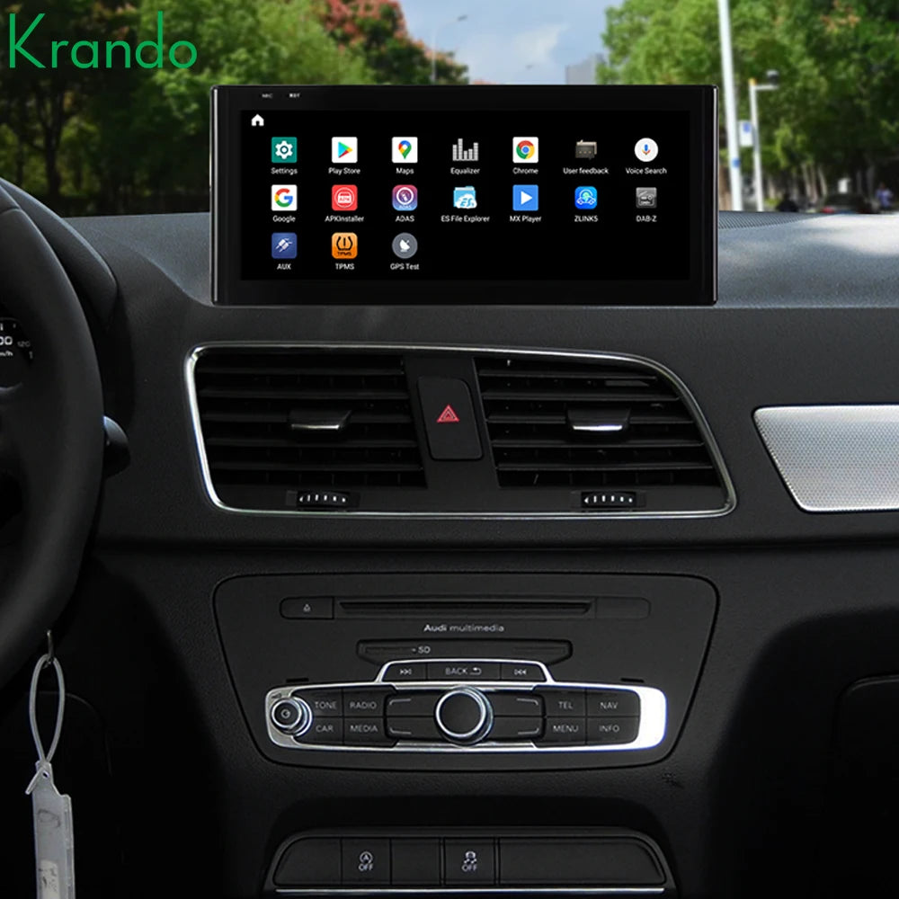 12.3'' Qualcomm Android 13.0 Head Unit for Audi Q3 2011-2018 Car Stereo Radio Navigation Wireless CarPlay Multimedia 4G SIM GPS