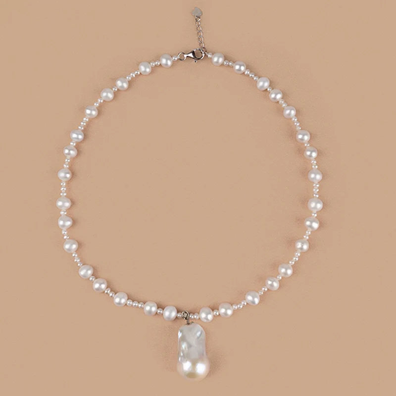 16/18-Inch White Natural Freshwater Pearl Necklace with 3+8mm Round Shape Round Shape Loose Pearls