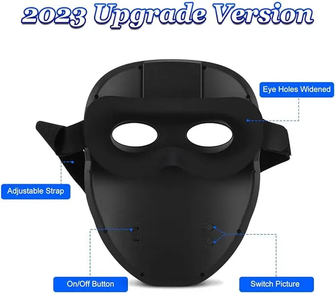 2023 Rechargeable LED Mask,APP Controlled-Programmable Glow Masks for Kids/Adult Cosplay Costume Party