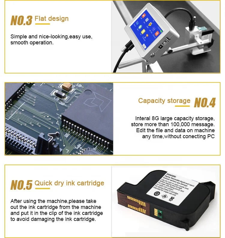 0.5 Inch Large Format Online Inkjet Printer for Badges