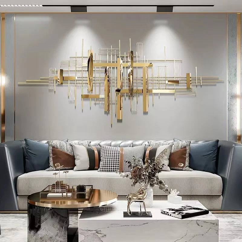 176*73cm-L Wholesale Dropshipping Products 2023 Creative Metal Living Room Pendant Art Wall Hanging House Room Wall Decoration