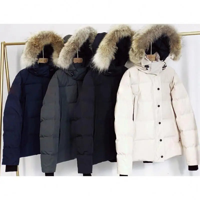 2024 Windproof Parker Canadian Winter Women Goosewinter Down Hooded Coat for Men