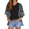 2022 New Arrivals Hawaii Polynesian Tribal Design Chiffon Cardigan Cloak Women's Casual Short Kimono Cardigan Coat Dropshipping