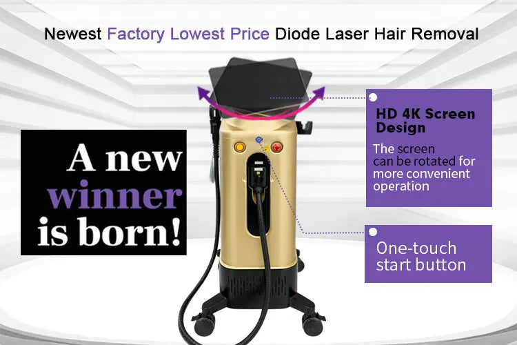 2022 Factory Price 3 Wavelength 1800w Big Handle Power 755 808 1064 808nm Diode Laser Hair Removal