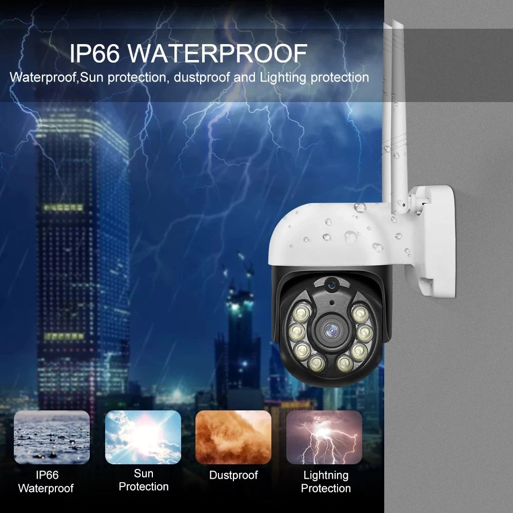 Tuya Smart Life 8CH 8-Camera PTZ Video System 1080P Wireless WIFI CCTV Security Camera NVR Kit Surveillance Systems