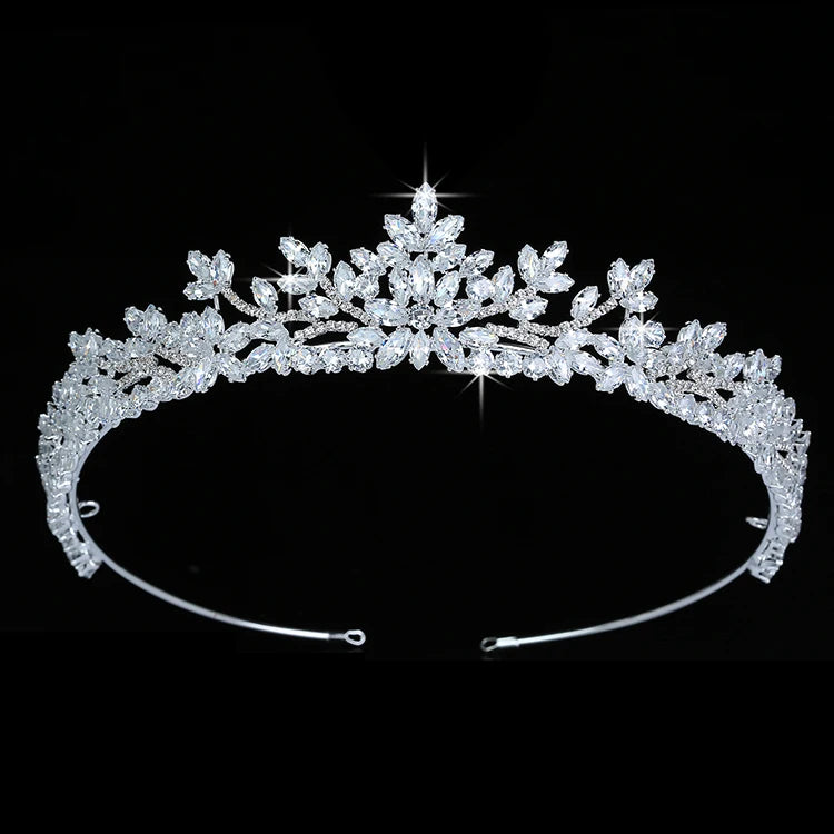 Drop Shipping Exquisite Wedding Tiara Cute Cubic Zircon Rhinestone Bridal Hair Accessories Crown Women BC5523 Corona Princesa
