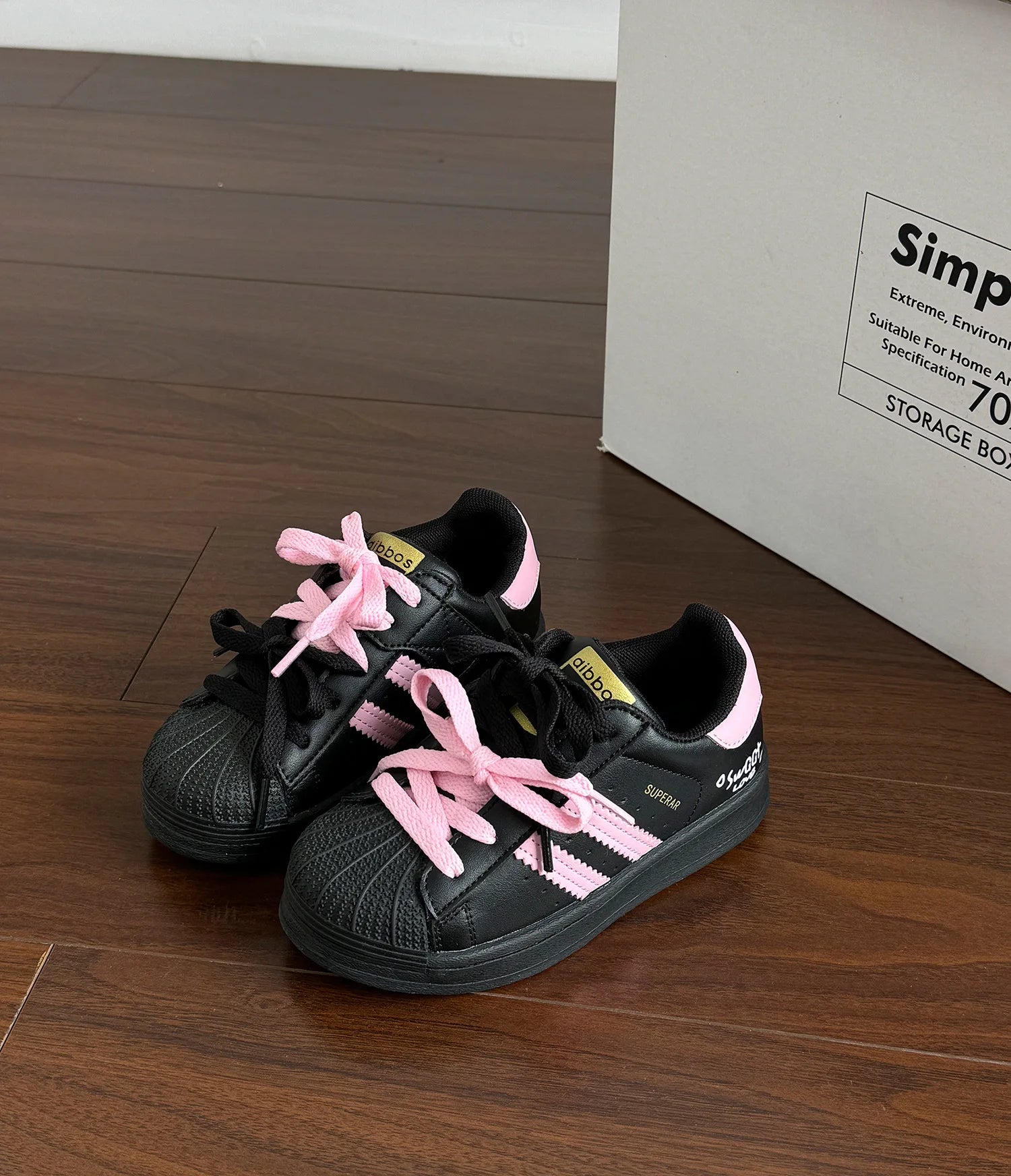 2024 Autumn New Children's Board Shoes Boys and Girls Colourful Lace tide Shoes Casual Shoes Students Shell Head Sports