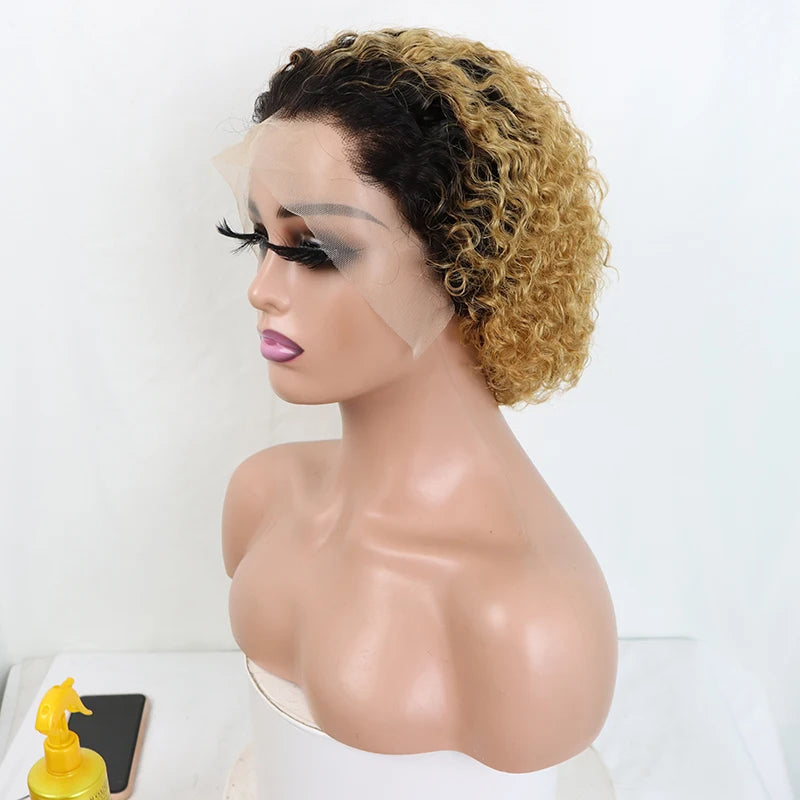 2023 Wholesale European Short Pixie Cut Wig 6 Inch Human Hair Wig, 13*4 Lace Frontal Brazilian Human Hair Wig Cut Short bob