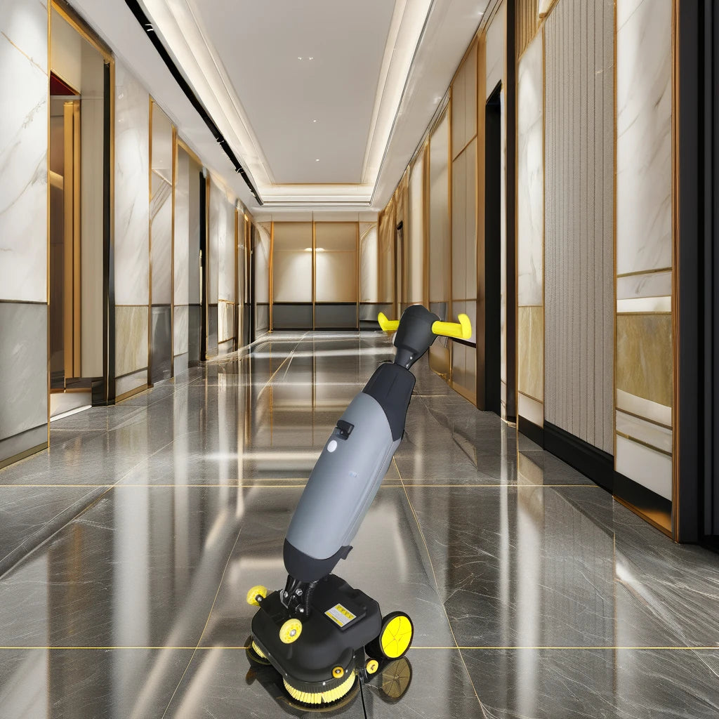 GS03 Handheld Floor Scrubber Dryer for Cleaning in Hotels and Printing Shops Core with Brush Component