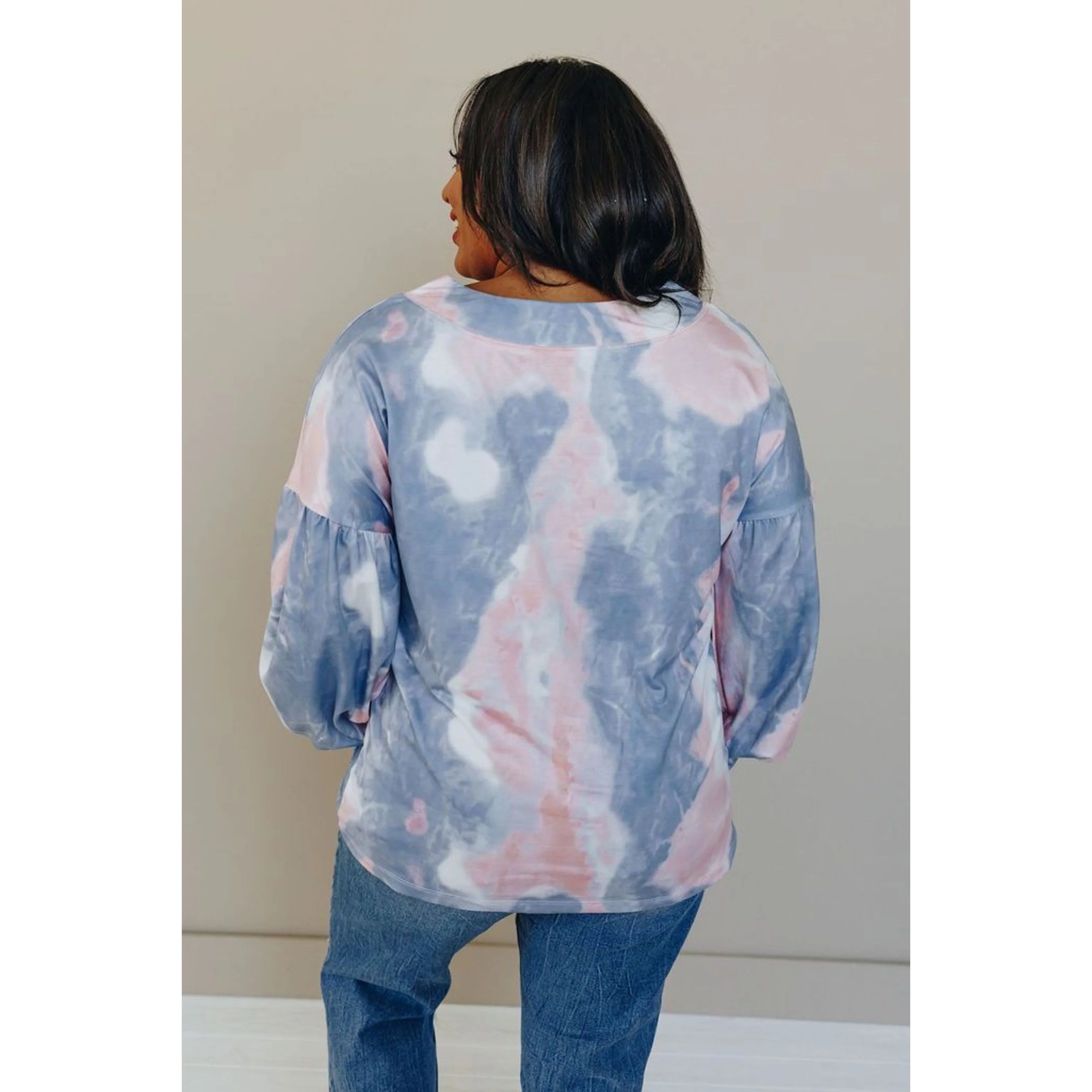 TD Casual V Neck Top Falling for You Design