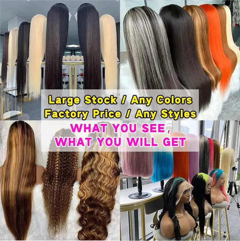 Wholesale Double Drawn 13X4 13X6 HD Swiss Lace Frontal Wig,Raw Virgin Cuticle Aligned Wig,Brazilian Human Hair Lace Front Wig