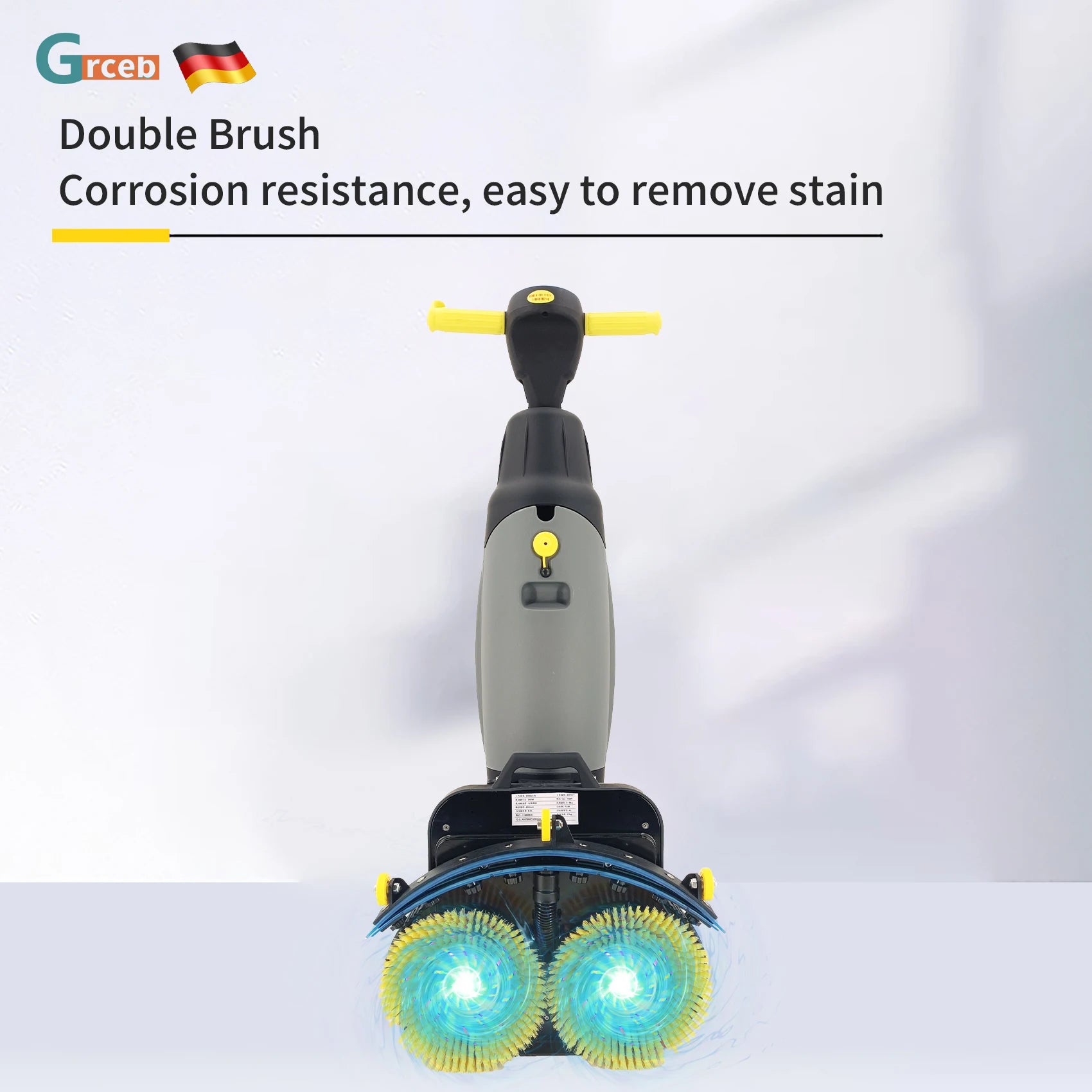GS03 Handheld Floor Scrubber Dryer for Cleaning in Hotels and Printing Shops Core with Brush Component