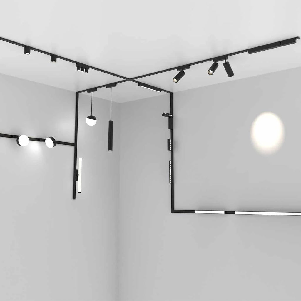 New Design Track Light Adjustable Surface Mounted Aluminum Home Black 48v Magnetic Led Track Light