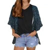 2022 New Arrivals Hawaii Polynesian Tribal Design Chiffon Cardigan Cloak Women's Casual Short Kimono Cardigan Coat Dropshipping