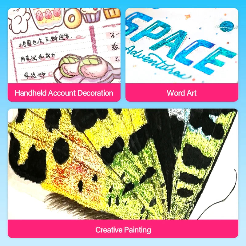 1-5mm Glitter Marker Wholesale Dual Tip Pens Glitter Colors Metallic Shimmer Marker for Kids DIY Making Christmas Cards