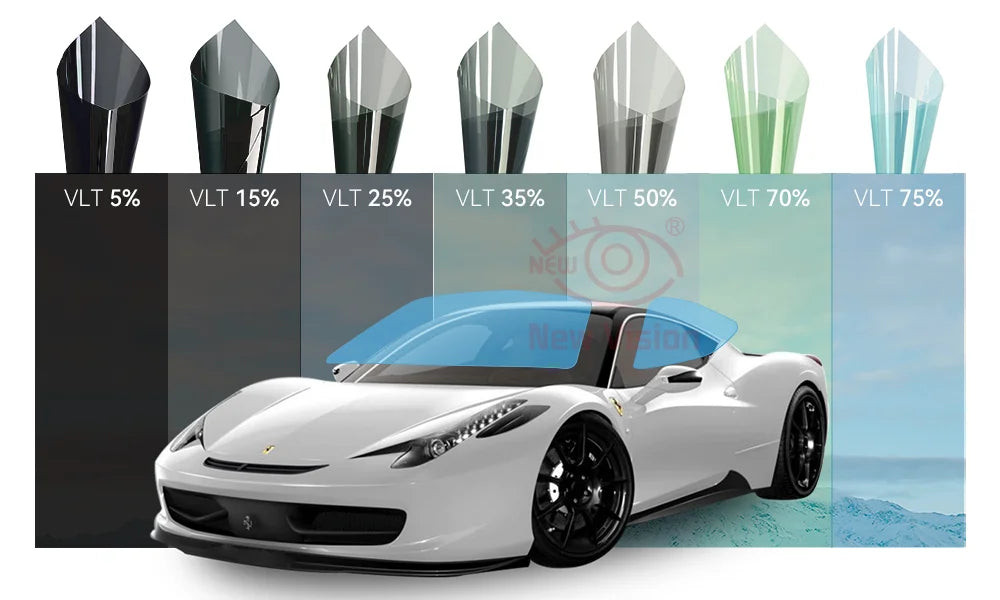 1.52*30cm/60m High Clear VLT70% UV99% Nano Ceramic Light Blue 3M Crystalline Front Windshield Car Window Film
