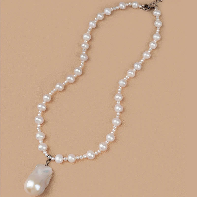 16/18-Inch White Natural Freshwater Pearl Necklace with 3+8mm Round Shape Round Shape Loose Pearls