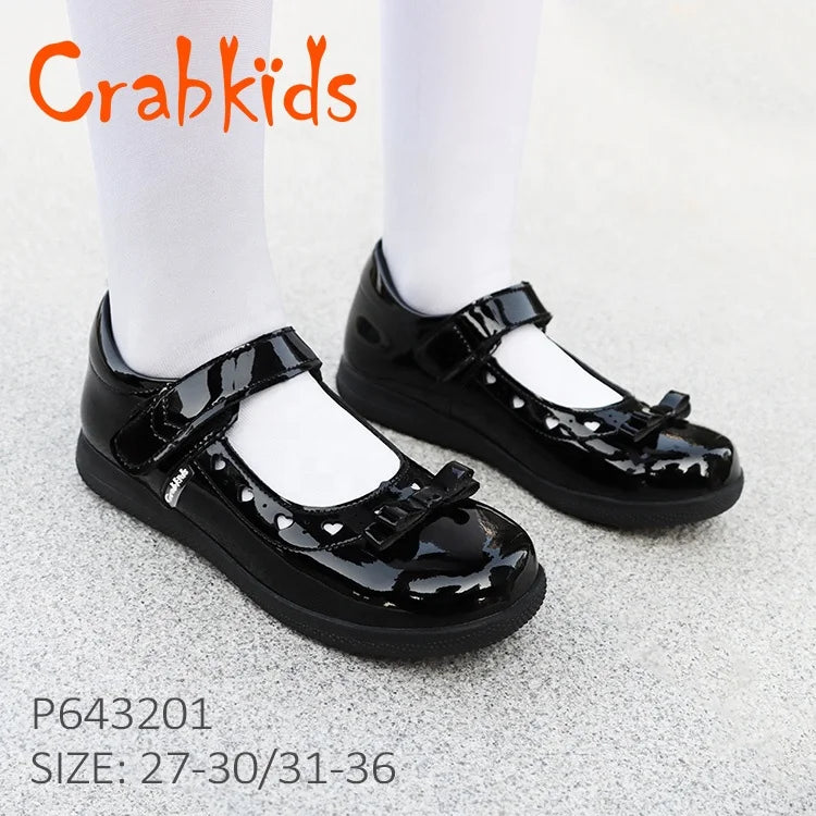 2023 New Girls Casual Shoes Stylish Uniform Kids Dress Shoes Durable Black School Shoes for Girls