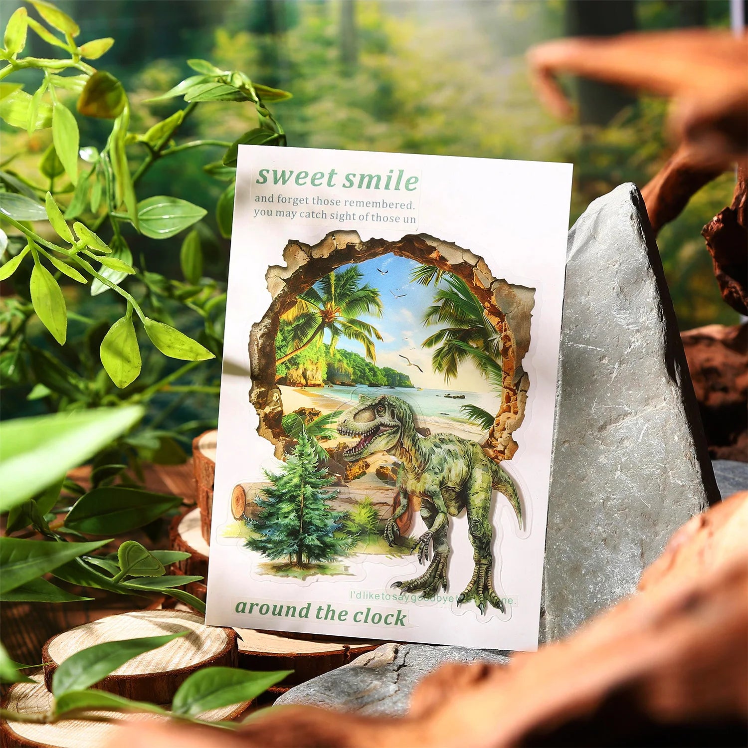 10 Sheets/pack PET Stickers Broken Wall Illusion Series Three-dimensional Wall Hole DIY Decorative Stickers 6 Styles