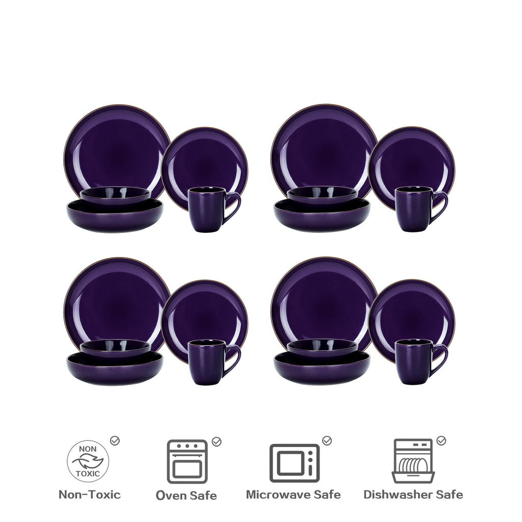 20 Piece Stoneware Dinner Set Clean Easy Coffee Mugs Ceramic Pizza Plates Bowls Hot Selling Dinnerware Sets for Kitchen 4 People